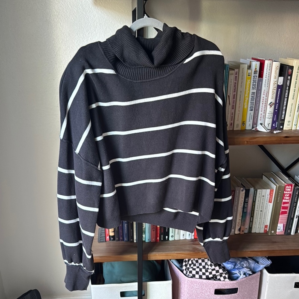 Free people black and white sweater